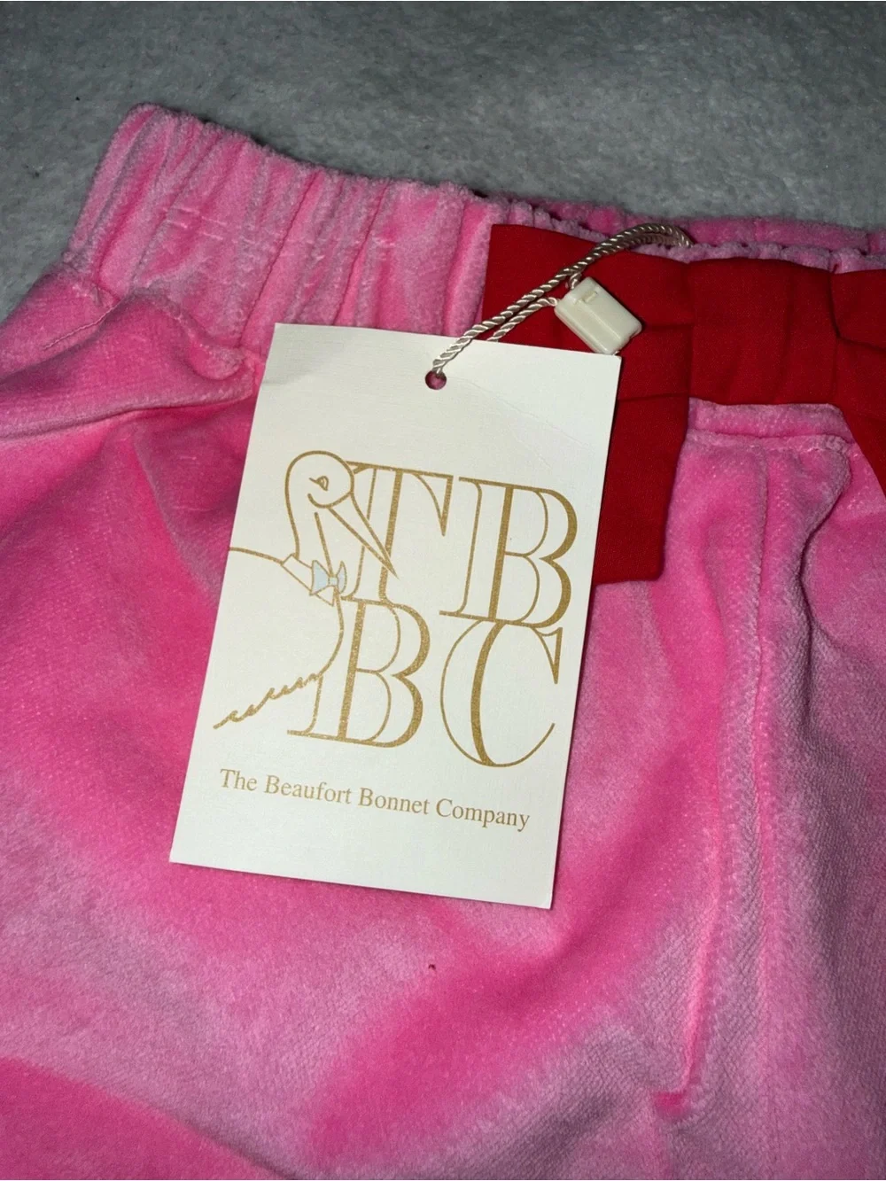 The Beaufort Bonnet Company pink Natalie Knickers in velvet, size 4T, NWT